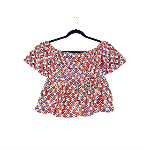 Mayamiko Tops - Mayamiko fair trade off the shoulder peplum top